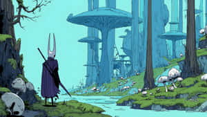 Hollow Knight Silksong Forest Exploration Wallpaper