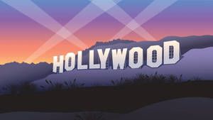 Hollywood Purple Art Wallpaper