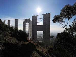 Hollywood Sign Bright Sun Wallpaper