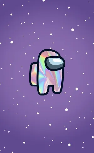 Holographic Space Crewmate Among Us Wallpaper