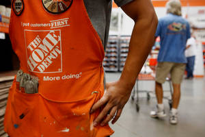 Home Depot Orange Apron Wallpaper