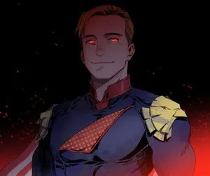 Homelander Smirk Red Eyes Wallpaper