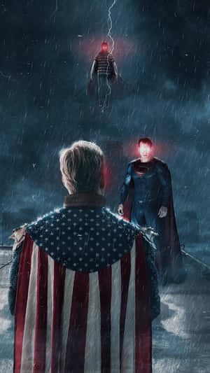 Homelander Staring Down Stormfront Wallpaper