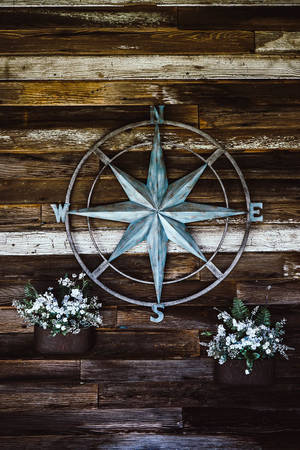 Homely Compass Wall Decor Wallpaper