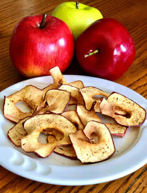 Homemade Apple Chipswith Fresh Apples Wallpaper