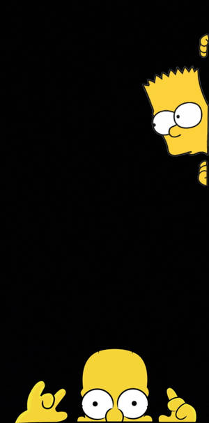 Homer And Bart Simpson Tandem Wallpaper