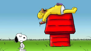 Homer Simpson And Snoopy Wallpaper