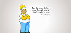 Homer Simpson Funny And Meaningful Quote Wallpaper