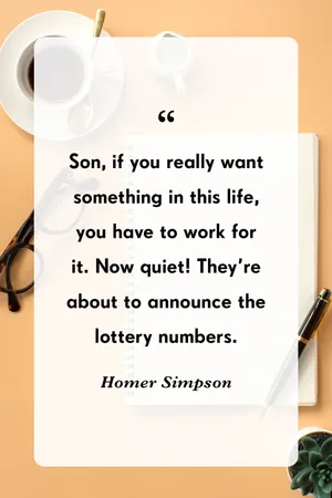 Homer Simpson Lottery Quote Wallpaper