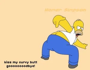 Homer Simpson's Silly Expression. Wallpaper