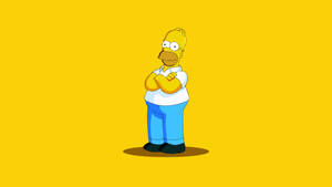 Homer Simpson's Trademark Silly Facial Expression Wallpaper