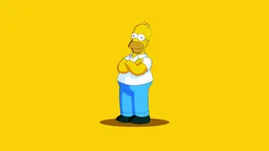 Homer Simpson's Trademark Silly Facial Expression Wallpaper