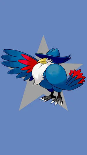 Honchkrow And Gray Star Wallpaper