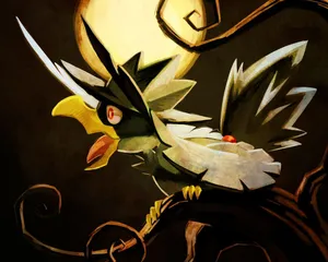 Honchkrow Perched On Tree Branch Wallpaper