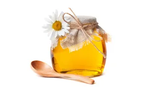 Honey Jar And Wooden Spoon Wallpaper