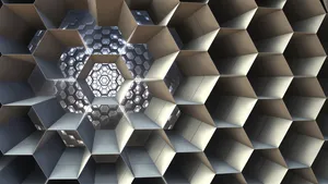 Honeycomb White Hexagons Wallpaper