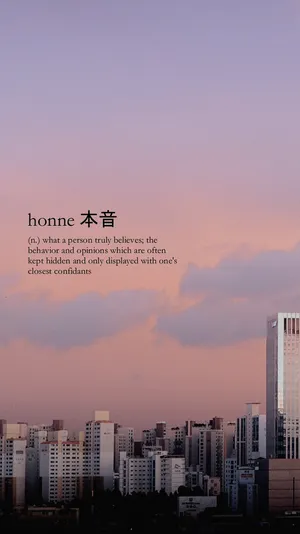 Honne Aesthetic Words Wallpaper
