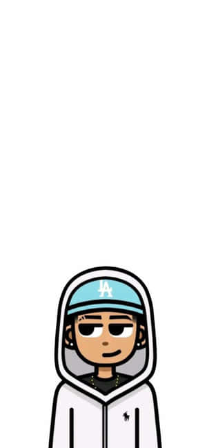 Hooded Cartoon Character L A Cap Wallpaper