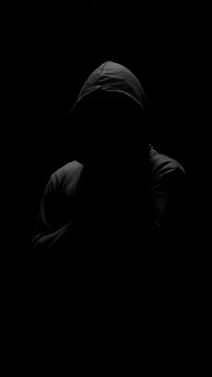 Hooded Figure On Black Iphone 6 Plus Wallpaper