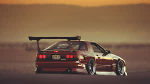 Hoonigan Custom Car Sunset Silhouette Wallpaper