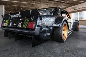 Hoonigan Monster Energy Drift Car Rear View Wallpaper