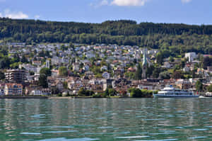 Horgen Lake Zurich View Wallpaper