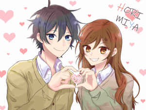 Hori Miya Anime Couple Heart Wallpaper