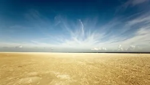 Horizon From The Barren Desert Wallpaper