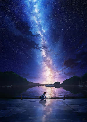 Horizontal Sky Night Anime Wallpaper