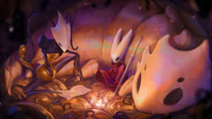 Hornet And Moth Encounter Wallpaper