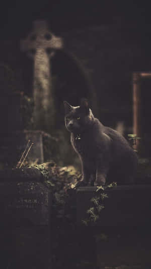 Horror Iphone Black Cat Wallpaper