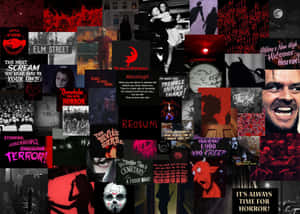 Horror Movie Collage Aesthetic Wallpaper