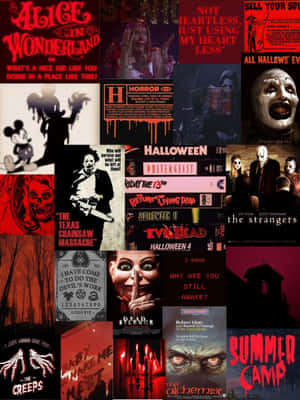 Horror Movie Collage Aesthetic Wallpaper