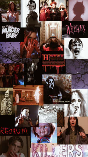 Horror Movie Collage Aesthetic Wallpaper