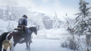 Horse Red Dead Redemption 2 Winter Forest Wallpaper