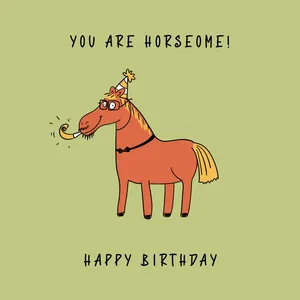 Horseome Happy Birthday Greeting Wallpaper