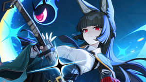 Hoshimi Miyabi Character Art Wallpaper