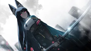 Hoshimi Miyabi Dark Samurai Wallpaper