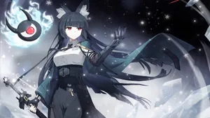 Hoshimi Miyabi Starry Sorceress Wallpaper