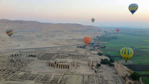 Hot Air Balloons Over Luxor Egypt Wallpaper
