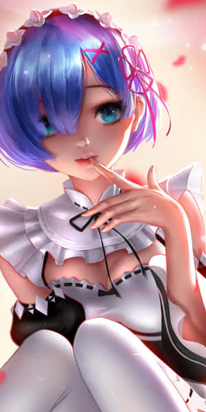 Hot Anime Rem Re:zero Maid Wallpaper