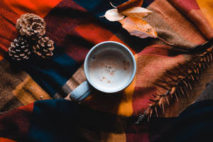 Hot Cocoa For Rustic Fall Wallpaper