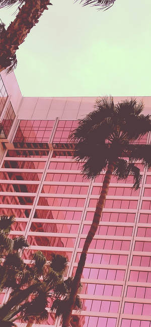 Hot Pink Aesthetic Building Wallpaper