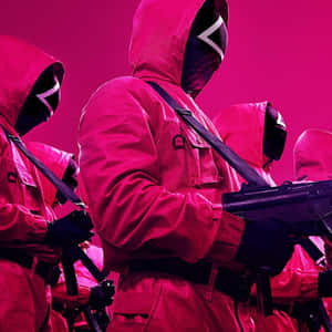 Hot Pink Squid Game Pfp Wallpaper