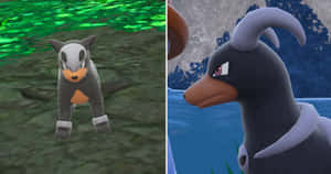 Houndour And Houndoom In Pokemon Scarlet And Violet Wallpaper