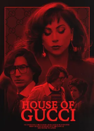House Of Gucci Red Poster Wallpaper