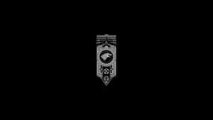 House Stark Banner Minimalist Black Wallpaper