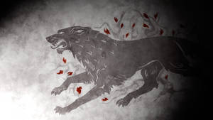 House Stark Direwolf Hieroglyphic Art Wallpaper