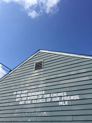 House With Blue Aesthetic Quote Iphone Wallpaper