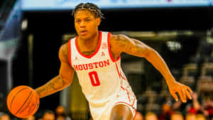 Houston Basketball Player Dribbling Wallpaper